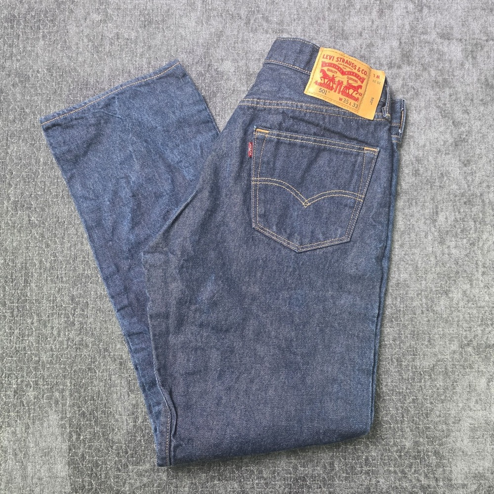 Levis 501 XX Jeans Mens 35x33 (Actual 32x31) Raw Denim Indigo Dye 100% Cotton